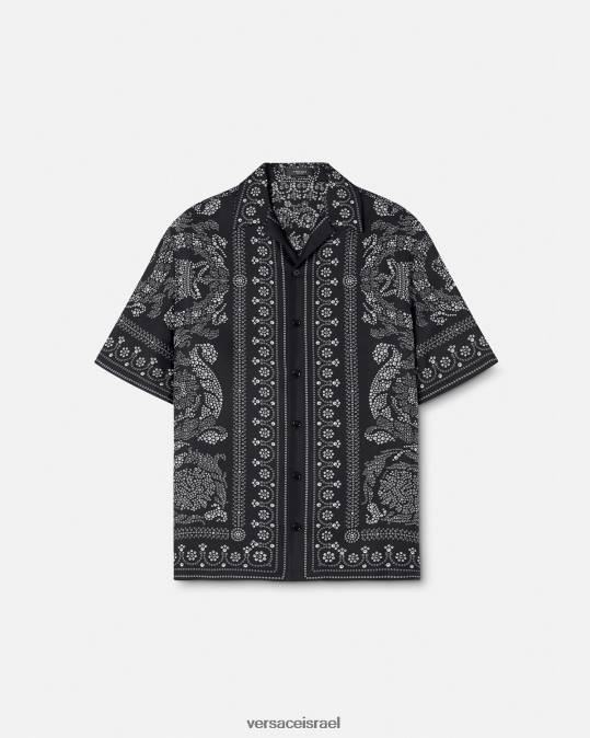 גברים Versace הדפס חולצת משי צללית בארוקו הַלבָּשָׁה N8T21315