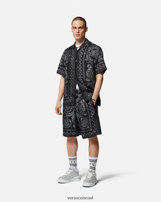 גברים Versace הדפס חולצת משי צללית בארוקו הַלבָּשָׁה N8T21315