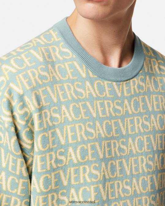 גברים Versace הדפס סוודר סריג לכל עבר הַלבָּשָׁה N8T21325