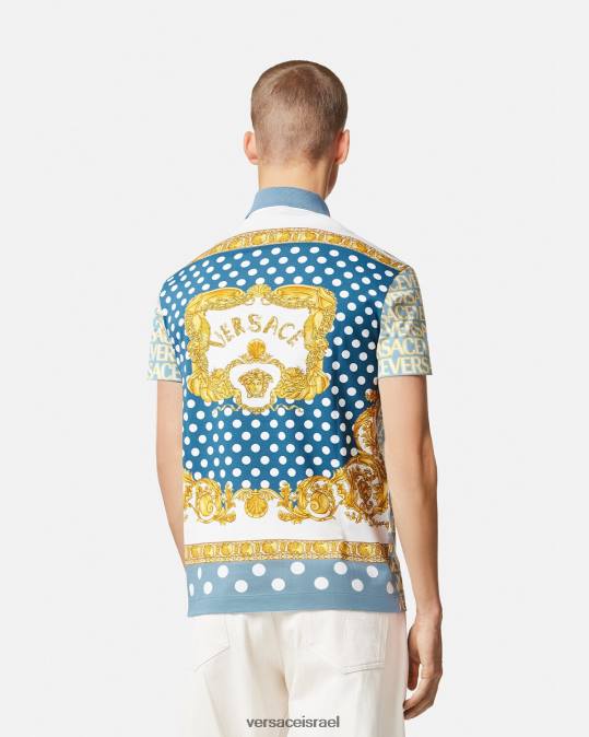 גברים Versace הדפס פולו עם שרוולים קצרים הַלבָּשָׁה N8T21355