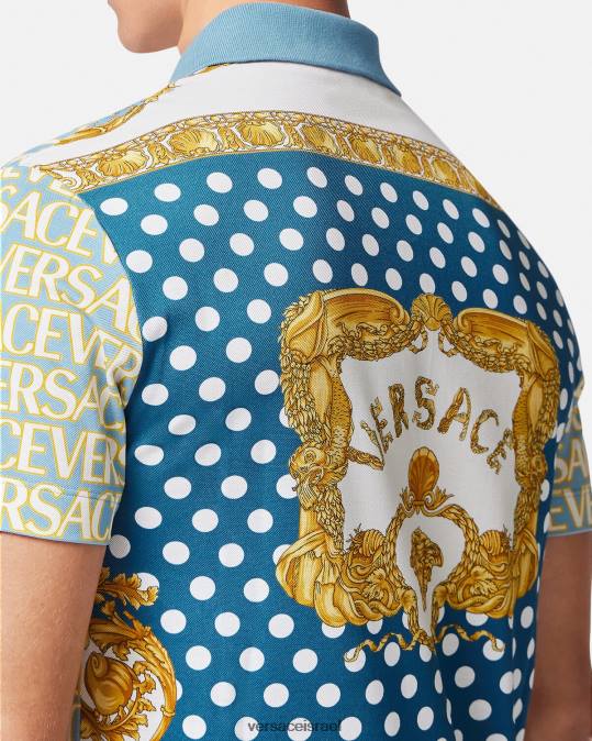 גברים Versace הדפס פולו עם שרוולים קצרים הַלבָּשָׁה N8T21355