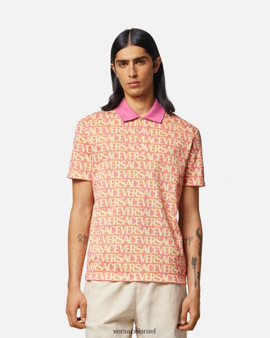 גברים Versace הדפס פולו עם שרוולים קצרים הַלבָּשָׁה N8T21356