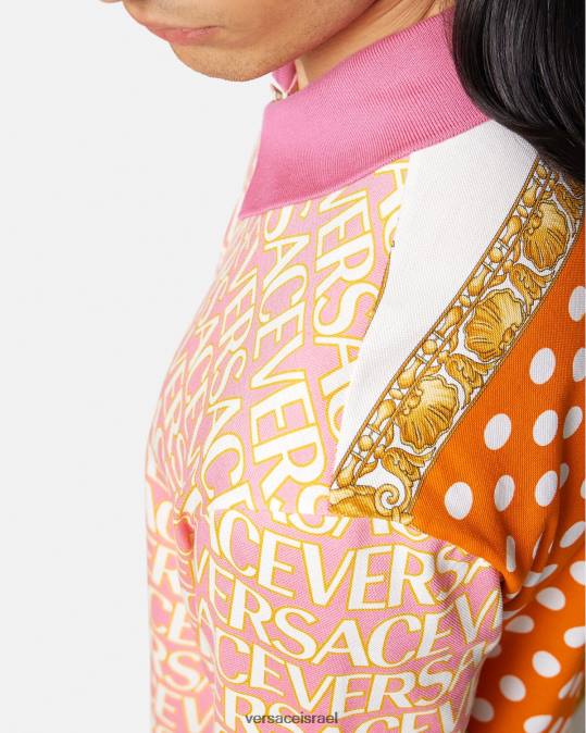 גברים Versace הדפס פולו עם שרוולים קצרים הַלבָּשָׁה N8T21356