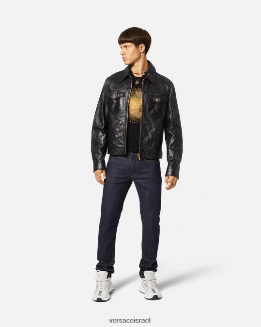 גברים Versace שָׁחוֹר חולצת טריקו מדוזה קריסטל הַלבָּשָׁה N8T21374