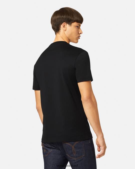 גברים Versace שָׁחוֹר חולצת טריקו מדוזה קריסטל הַלבָּשָׁה N8T21374