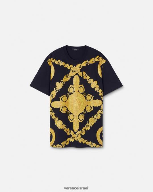 גברים Versace הדפס חולצת טריקו בארוק מסצ'רה הַלבָּשָׁה N8T21388