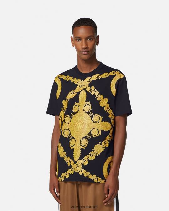 גברים Versace הדפס חולצת טריקו בארוק מסצ'רה הַלבָּשָׁה N8T21388