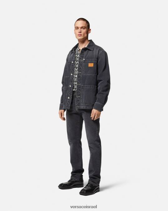 גברים Versace שחור & הדפס חולצת טריקו בכל אובר הַלבָּשָׁה N8T21390
