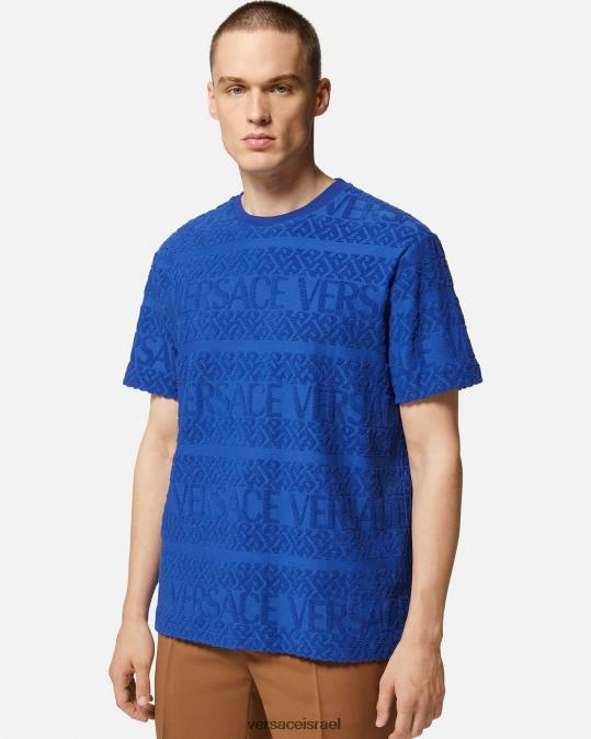 גברים Versace כְּחוֹל חולצת טריקו אובר הַלבָּשָׁה N8T21407
