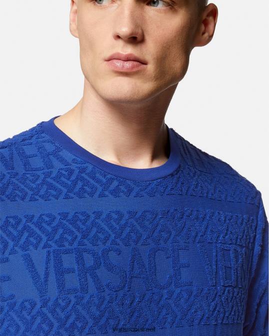 גברים Versace כְּחוֹל חולצת טריקו אובר הַלבָּשָׁה N8T21407