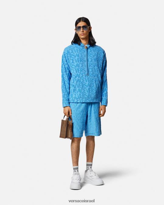 גברים Versace צבע אחד קפוצ'ון מגבת סגול הַלבָּשָׁה N8T21412