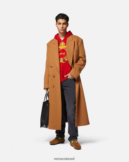 גברים Versace אָדוֹם קפוצ'ון רשת קריסטל בארוק הַלבָּשָׁה N8T21421