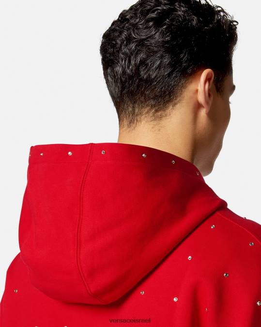 גברים Versace אָדוֹם קפוצ'ון רשת קריסטל בארוק הַלבָּשָׁה N8T21421