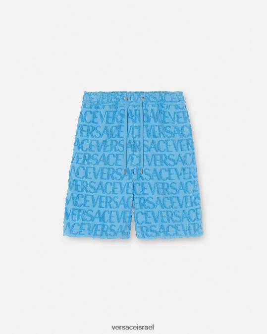 גברים Versace כחול בהיר מכנסי מגבות קצרים הַלבָּשָׁה N8T21429