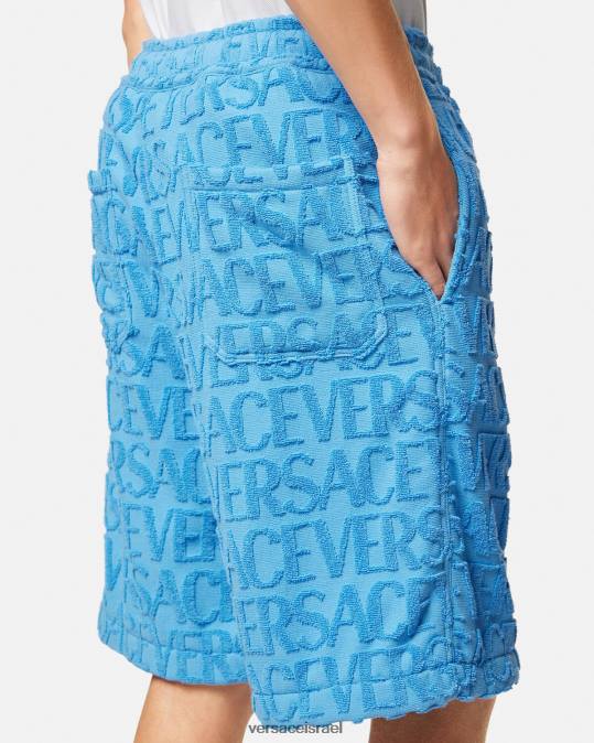 גברים Versace כחול בהיר מכנסי מגבות קצרים הַלבָּשָׁה N8T21429