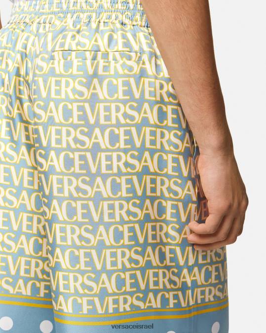 גברים Versace הדפס מכנסי משי קצרים הַלבָּשָׁה N8T21438