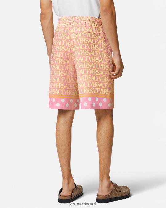 גברים Versace הדפס מכנסי תערובת כותנה קצרים הַלבָּשָׁה N8T21440