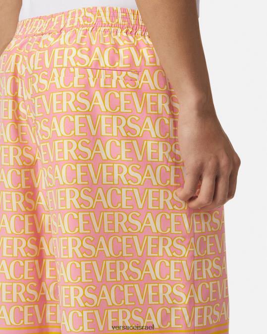 גברים Versace הדפס מכנסי תערובת כותנה קצרים הַלבָּשָׁה N8T21440