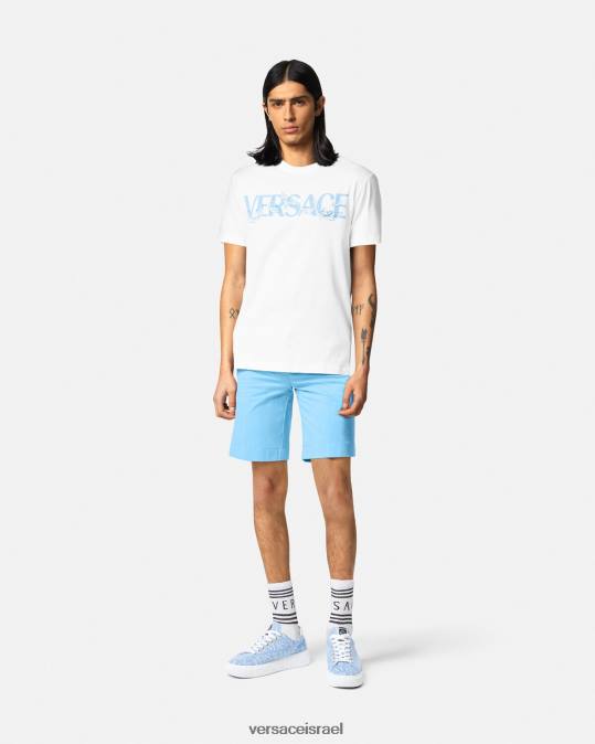 גברים Versace כחול בהיר מכנסי ברמודה מדוזה ביג'י הַלבָּשָׁה N8T21445