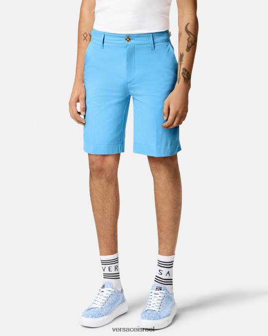 גברים Versace כחול בהיר מכנסי ברמודה מדוזה ביג'י הַלבָּשָׁה N8T21445