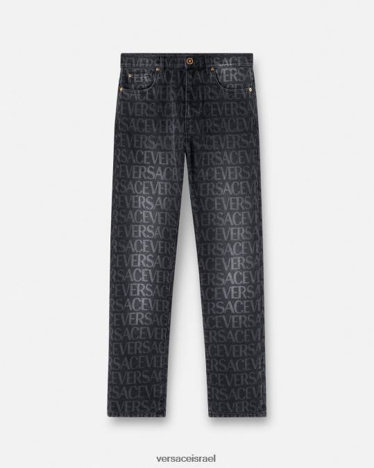 גברים Versace שחור & הדפס מכנסי ג'ינס הַלבָּשָׁה N8T21446
