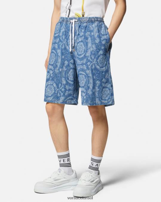 גברים Versace תכנית מכנסי ג'ינס קצרים בצללית ברוק הַלבָּשָׁה N8T21449