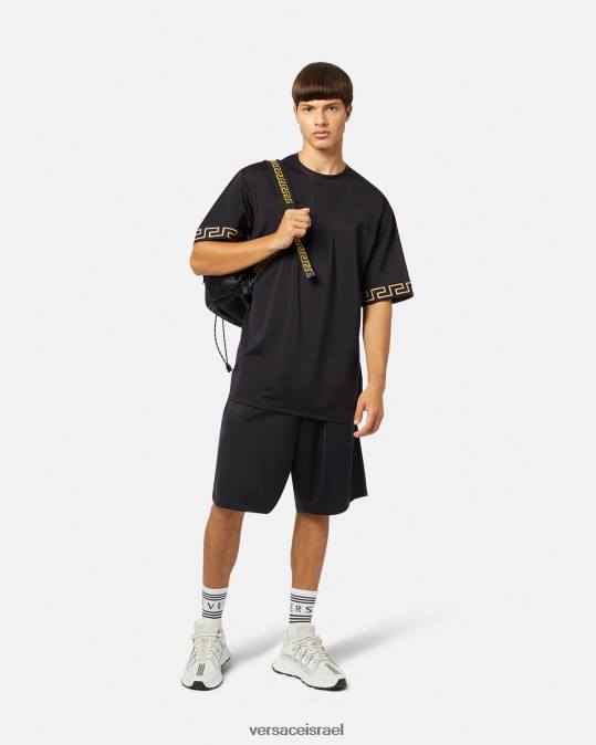 גברים Versace שָׁחוֹר חולצת כושר של גרקה הַלבָּשָׁה N8T21454