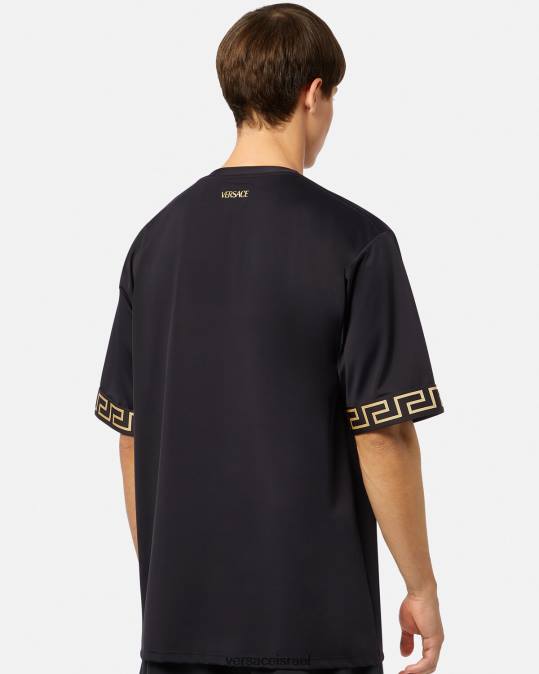 גברים Versace שָׁחוֹר חולצת כושר של גרקה הַלבָּשָׁה N8T21454