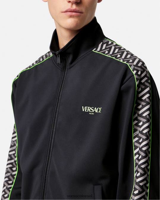 גברים Versace הדפס מעיל ספורט כושר לה גרקה ניילון הַלבָּשָׁה N8T21458