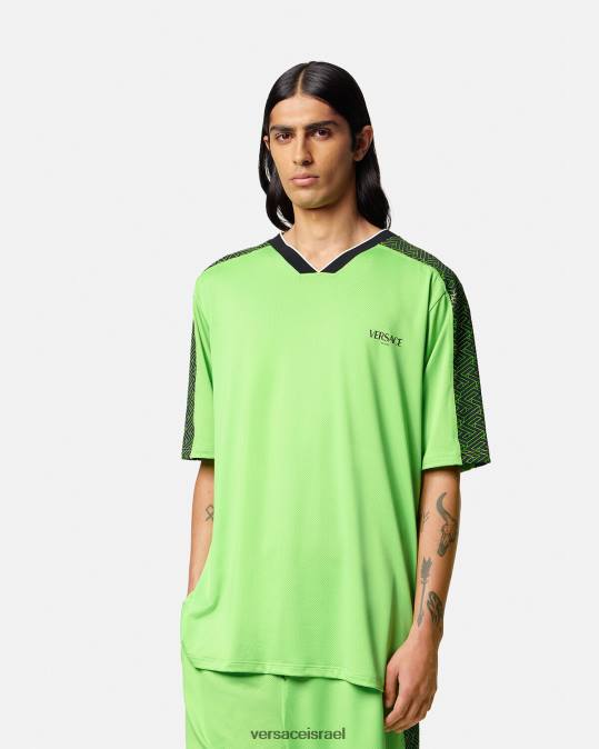 גברים Versace ירוק שחור חולצת כושר לה גרקה הַלבָּשָׁה N8T21462