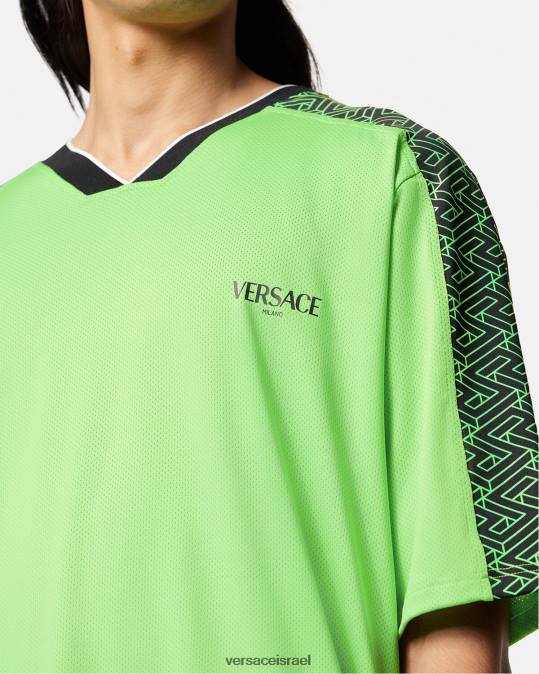 גברים Versace ירוק שחור חולצת כושר לה גרקה הַלבָּשָׁה N8T21462
