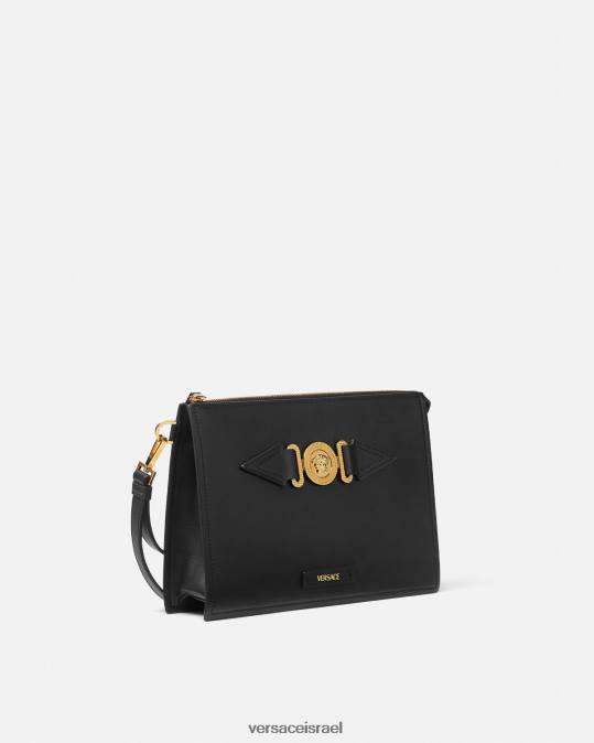גברים Versace שָׁחוֹר נרתיק מדוזה ביג'י תיקים N8T21466