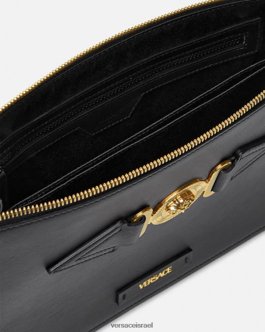 גברים Versace שָׁחוֹר נרתיק מדוזה ביג'י תיקים N8T21466
