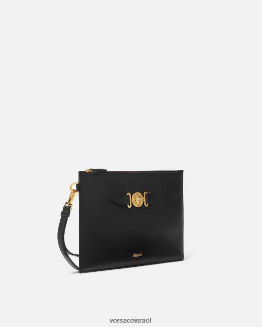 גברים Versace שָׁחוֹר נרתיק מדוזה ביג'י תיקים N8T21467