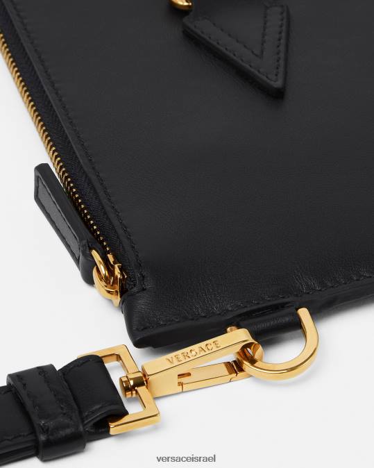 גברים Versace שָׁחוֹר נרתיק מדוזה ביג'י תיקים N8T21467