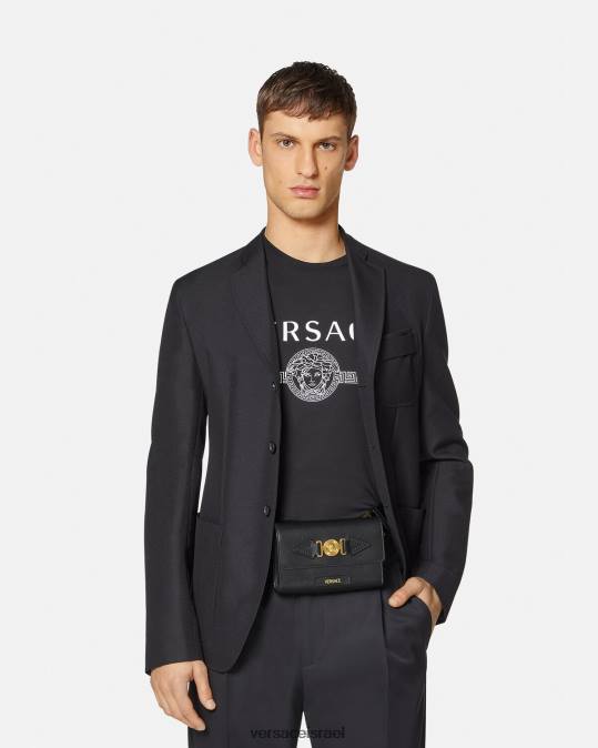גברים Versace שָׁחוֹר תיק חגורה מדוזה ביגי תיקים N8T21470