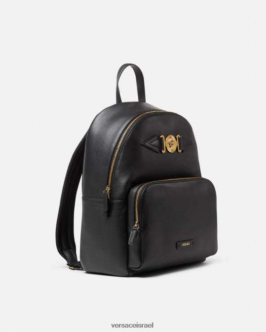 גברים Versace שָׁחוֹר תיק גב מדוזה ביג'י תיקים N8T21471