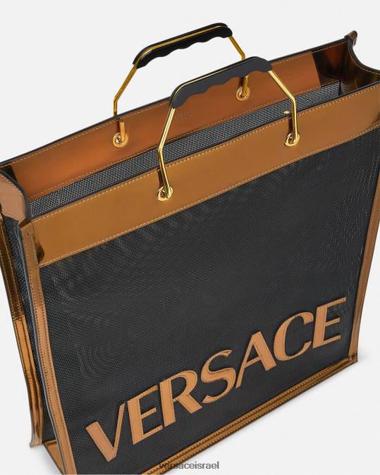 גברים Versace שחור וקרמל תיק שקית גבוה לקונים תיקים N8T21509