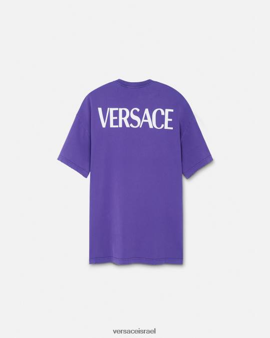 נשים Versace סָגוֹל חולצת טי אוברסייז של האלה הַלבָּשָׁה N8T2151