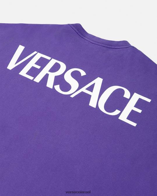 נשים Versace סָגוֹל חולצת טי אוברסייז של האלה הַלבָּשָׁה N8T2151