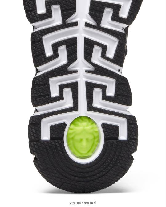 גברים Versace שחור & הדפס נעלי ספורט טריגרקה בהדפס פיתון נַעַל N8T21543