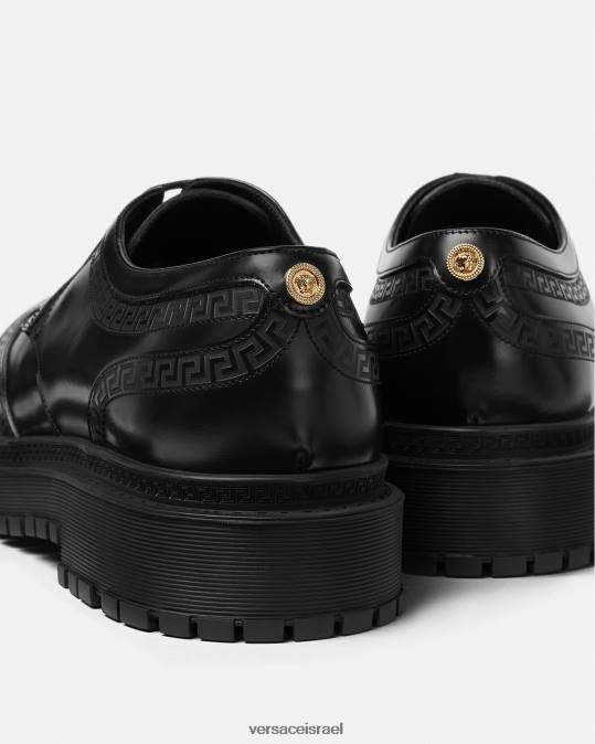 גברים Versace שָׁחוֹר נעלי דרבי גרקה נַעַל N8T21559