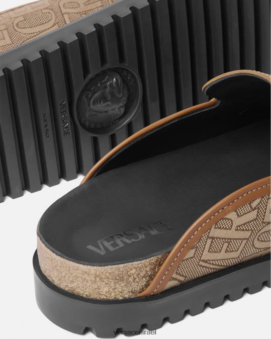 גברים Versace חום מדוזה פרדות מכל עבר נַעַל N8T21565