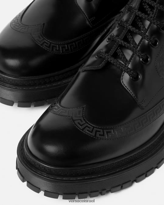 גברים Versace שָׁחוֹר מגפוני גרקה נַעַל N8T21579