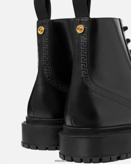 גברים Versace שָׁחוֹר מגפוני גרקה נַעַל N8T21579