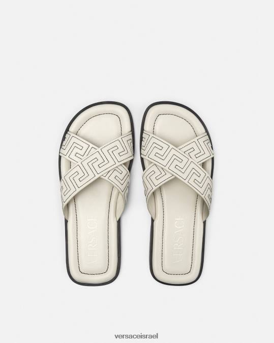 גברים Versace לבן סנדלי גרקה נַעַל N8T21588