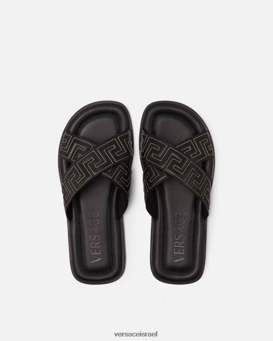 גברים Versace שָׁחוֹר סנדלי גרקה נַעַל N8T21589