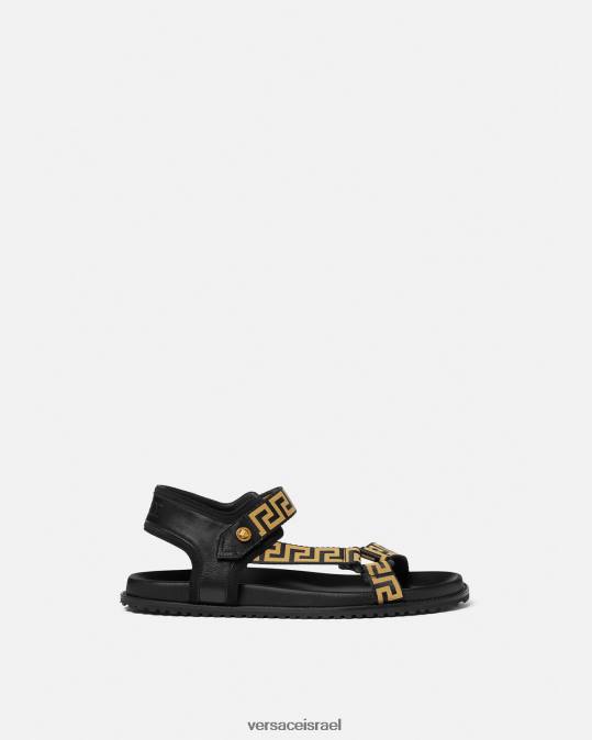 גברים Versace זהב שחור סנדלי גרקה נַעַל N8T21590