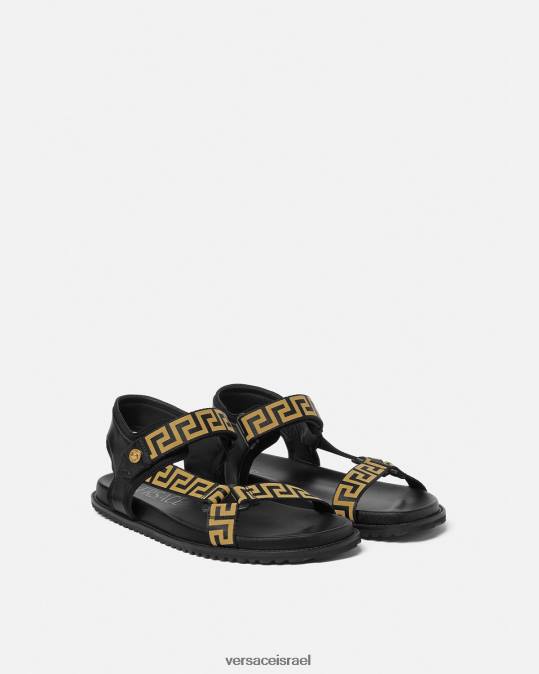 גברים Versace זהב שחור סנדלי גרקה נַעַל N8T21590