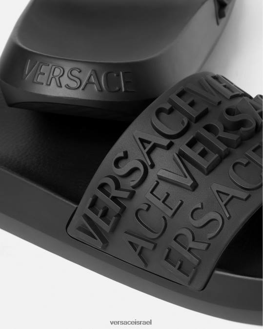 גברים Versace שָׁחוֹר שקופיות בכל רחבי נַעַל N8T21593
